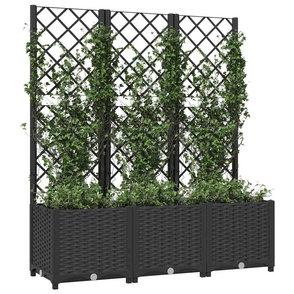 Aia lillepott võrega, must, 120 x 40 x 136 cm, PP