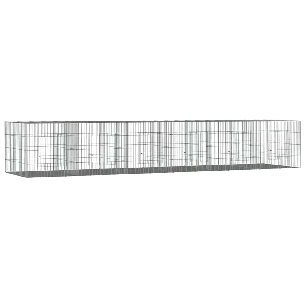 6 paneeliga jänesepuur, 327x79x54 cm, tsingitud raud