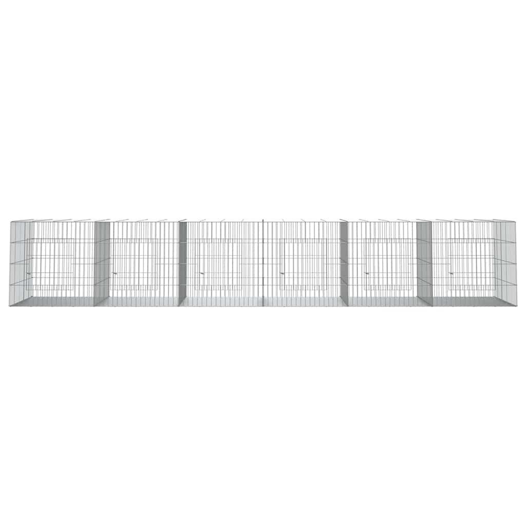 6 paneeliga jänesepuur, 327x79x54 cm, tsingitud raud