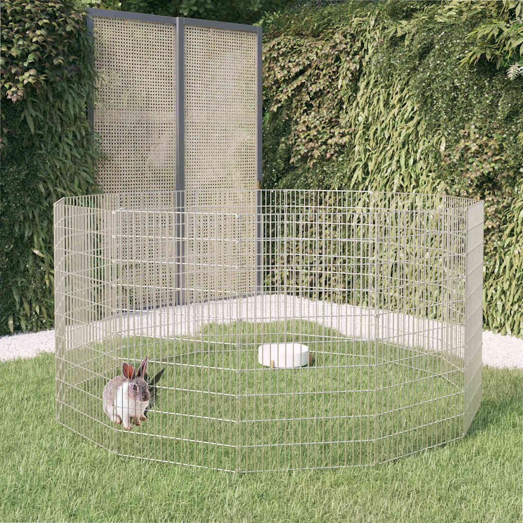 Vabapidamisel loomade aedik 12 paneeliga, 54 x 100 cm, tsingitud rauast