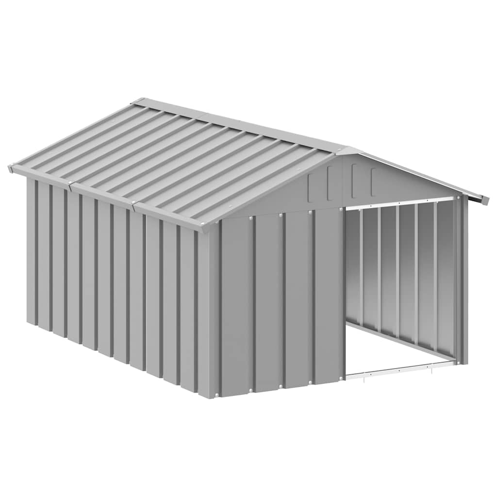 Koerakuut, hall, 116,5x153x81,5 cm, tsingitud teras