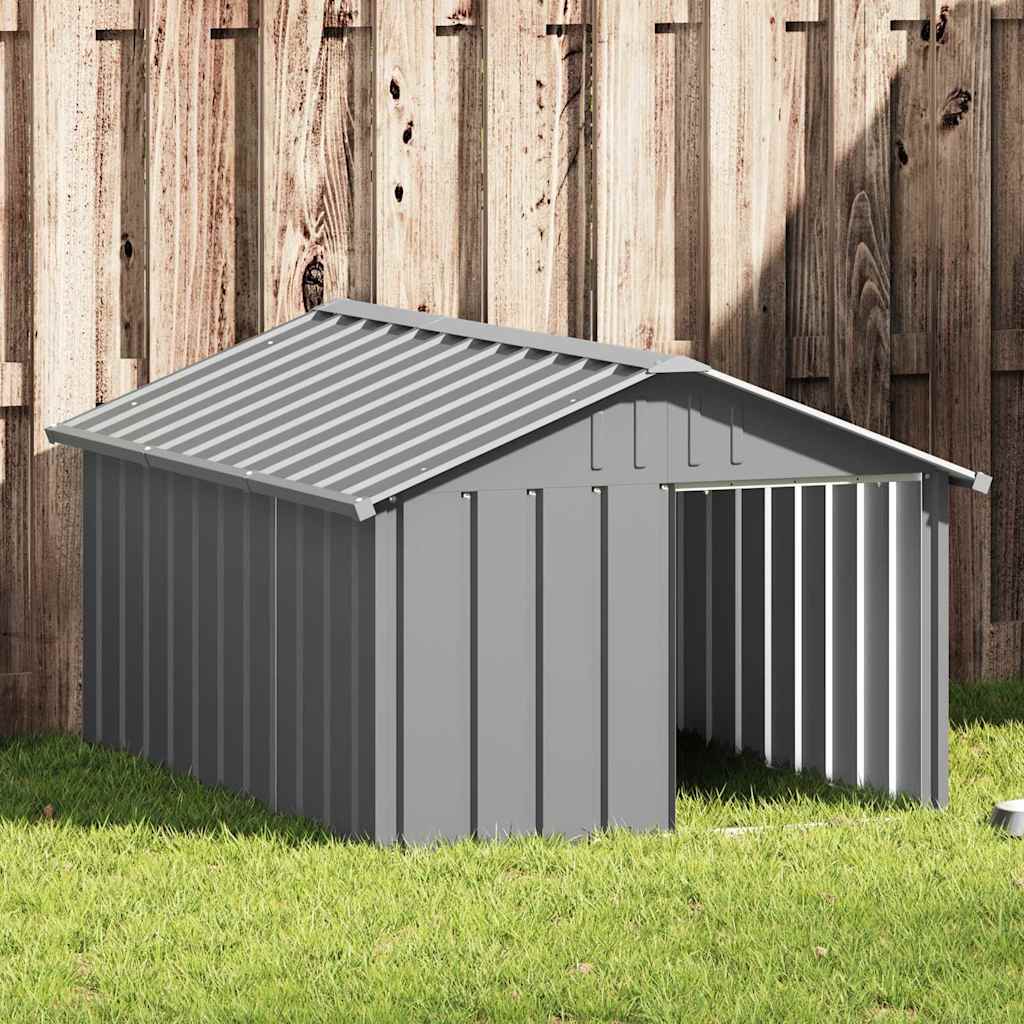 Koerakuut, hall, 116,5x153x81,5 cm, tsingitud teras