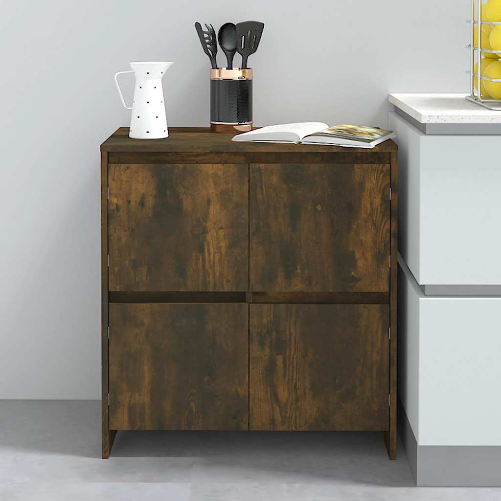 Puhvetkapp 2 tk, suitsutatud tamm, 70 x 41 x 75 cm, tehispuit