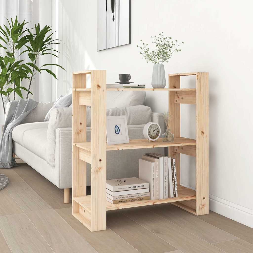 Raamatukapp/ruumijagaja 80 x 35 x 91 cm, täispuidust, mänd