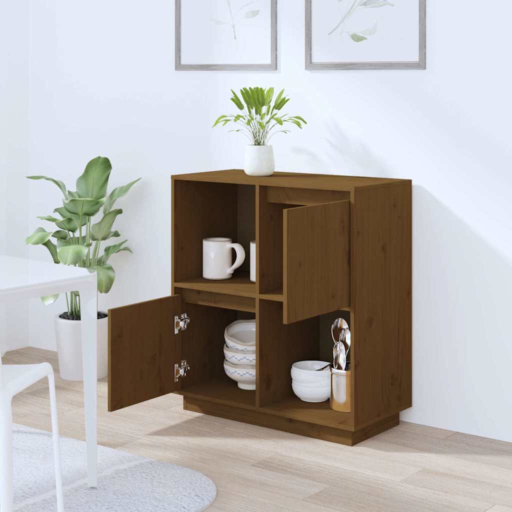 Puhvetkapp, meepruun, 74 x 35 x 80 cm, täismännipuit