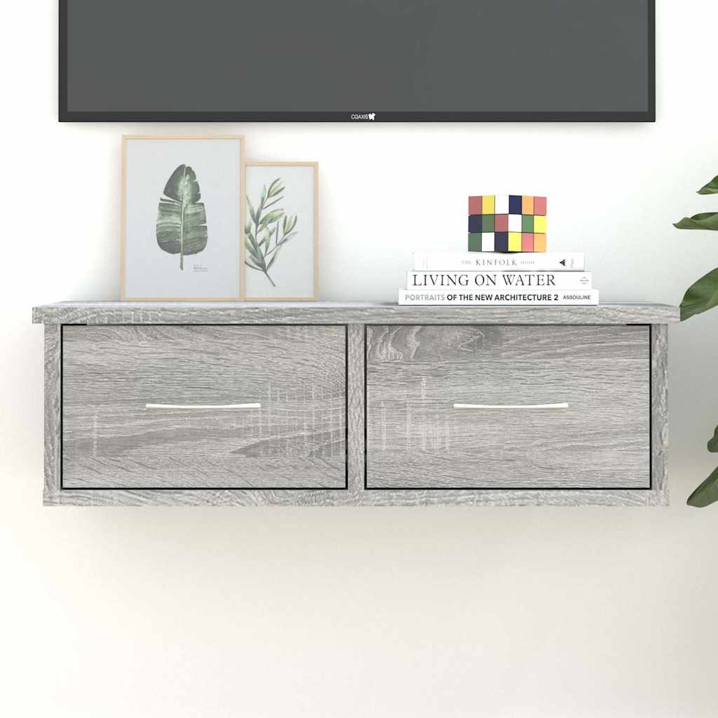Raamatukapp, hall Sonoma tamm, 60 x 26 x 18,5 cm, tehispuit