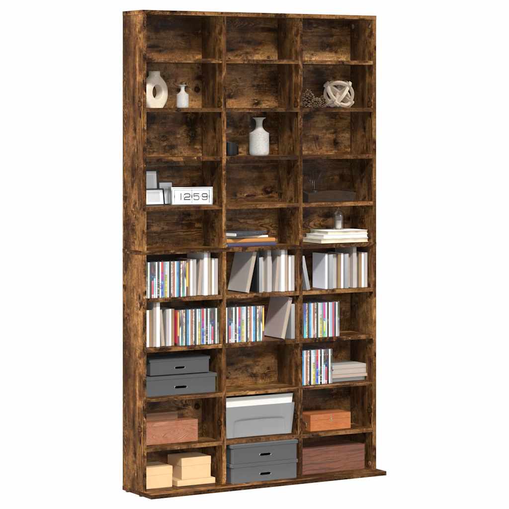 CD-kapp, suitsutatud tamm, 102 x 23 x 177,5 cm, tehispuit
