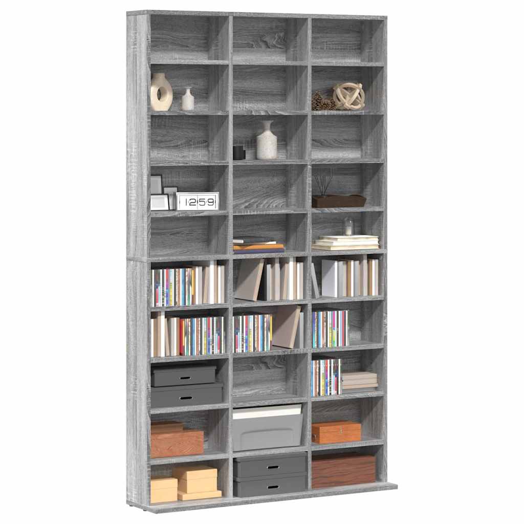 CD-kapp, hall Sonoma tamm, 102 x 23 x 177,5 cm, tehispuit