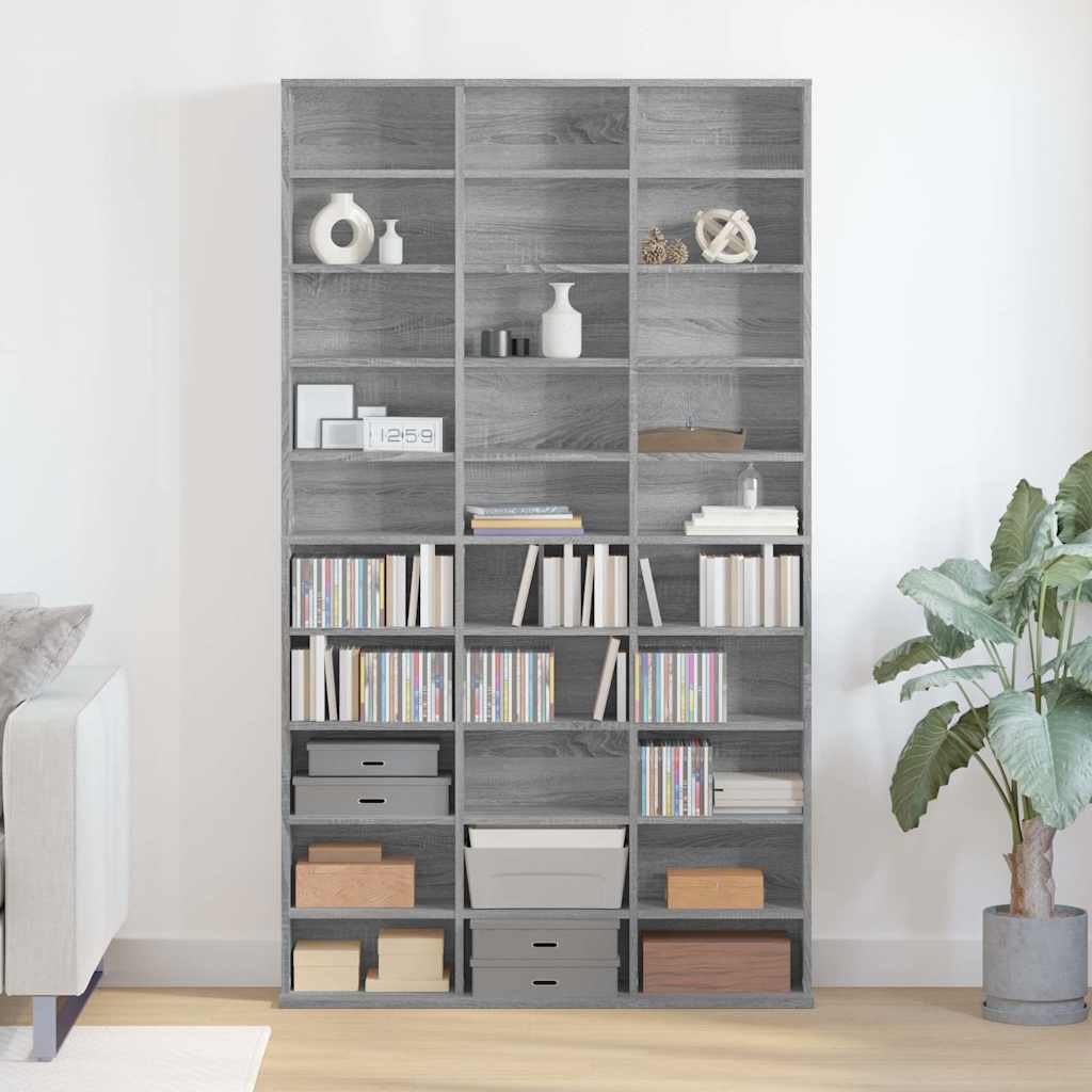 CD-kapp, hall Sonoma tamm, 102 x 23 x 177,5 cm, tehispuit
