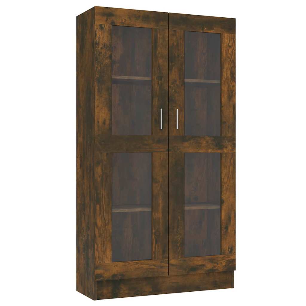Vitriinkapp, suitsutatud tamm, 82,5x30,5x150 cm, tehispuit