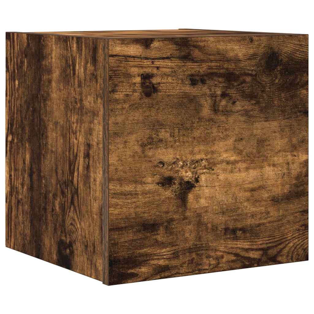 Seinale paigaldatav telerikapp, suitsutatud tamm, 30,5x30x30 cm