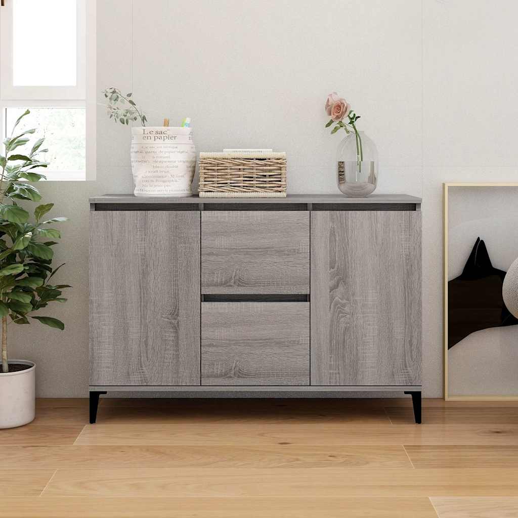 Puhvetkapp, hall Sonoma tamm, 102 x 35 x 70 cm, tehispuit