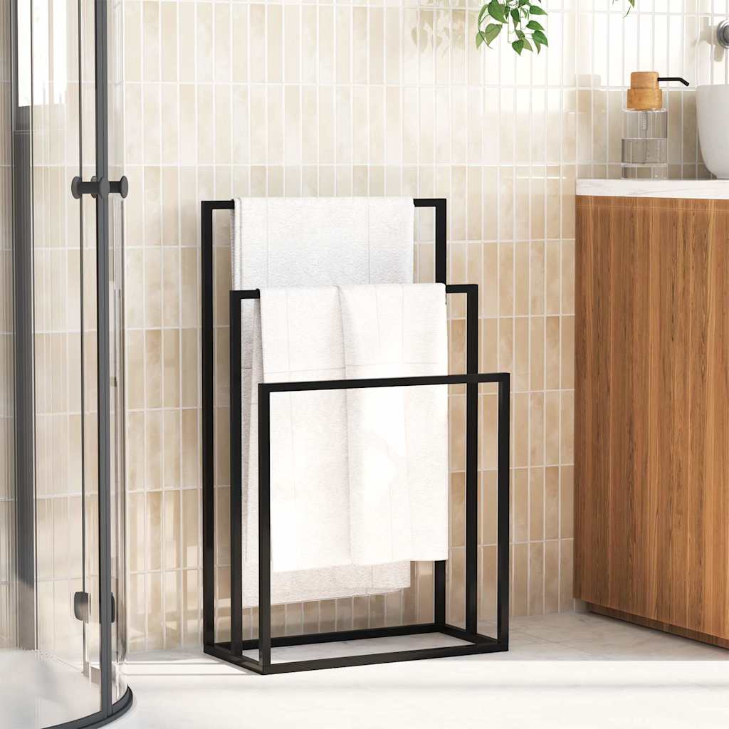 Eraldiseisev rätikurest, must, 48 x 24 x 78,5 cm, raud