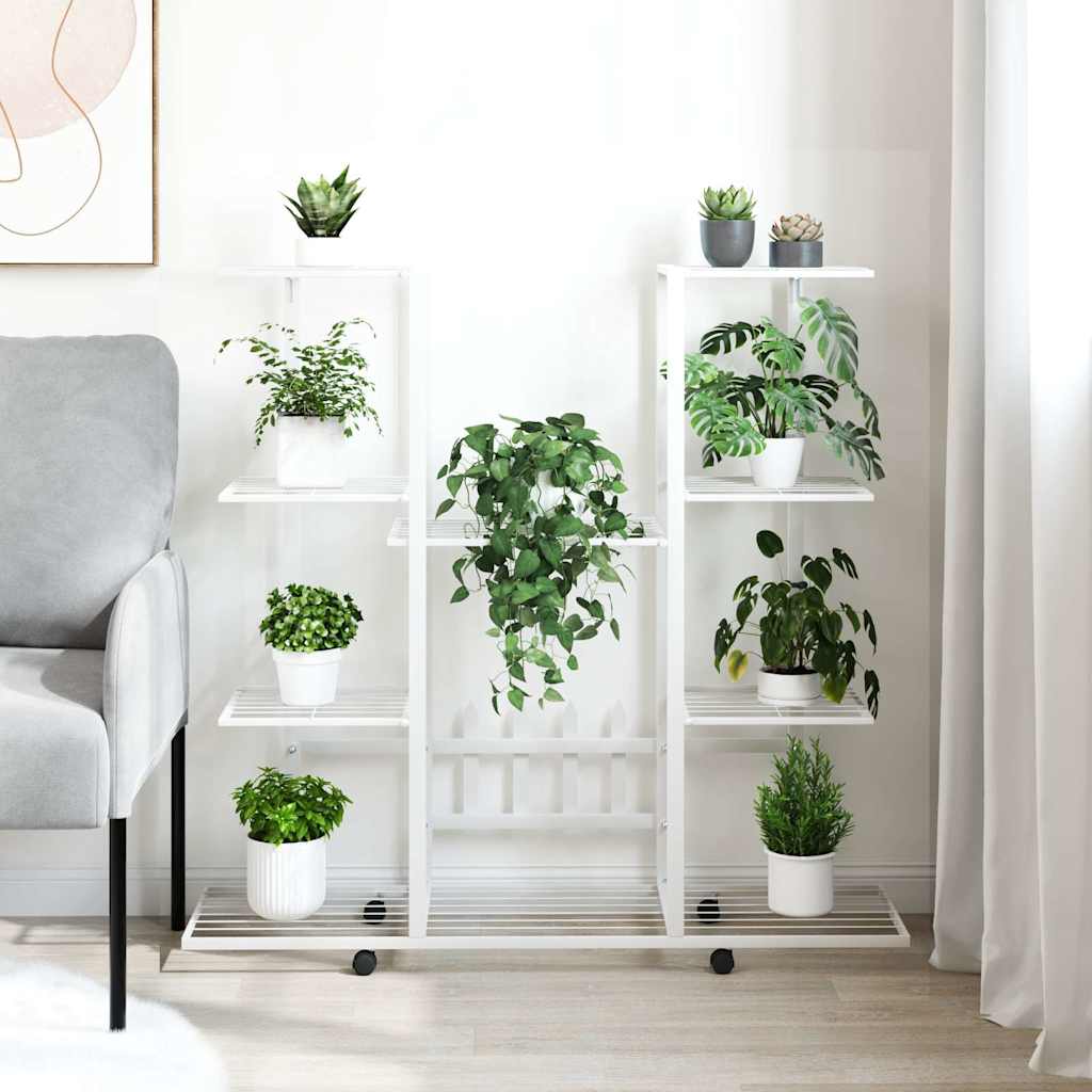 Lillealus ratastel, 94,5x24,5x91,5 cm, valge, raud