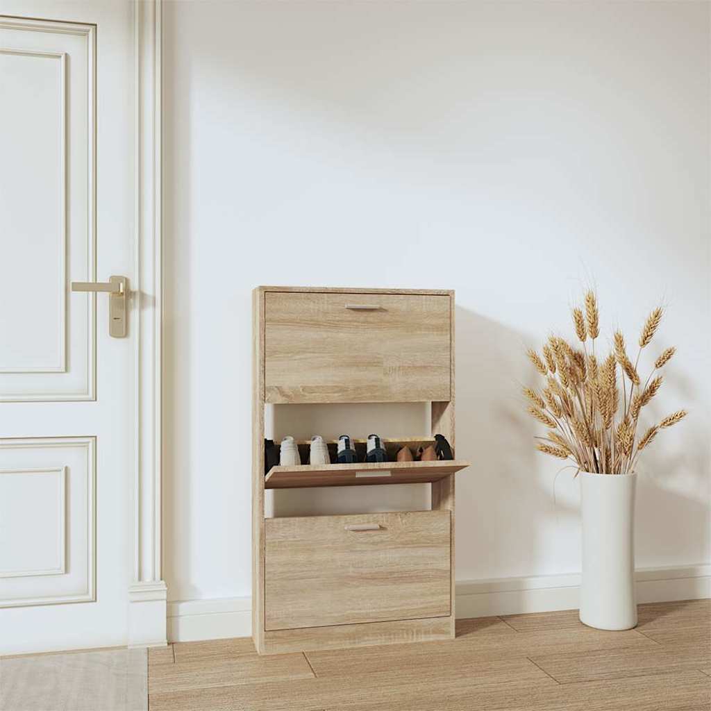Jalatsikapp, tammevärvi, 59 x 17 x 108 cm, tehispuit