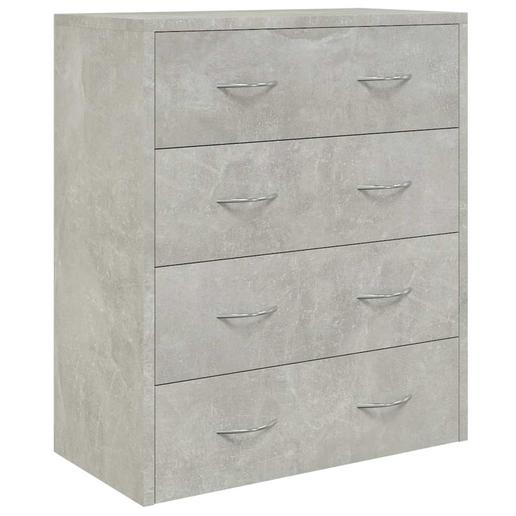 4 sahtliga kummut, 60 x 30,5 x 71 cm, betoonhall