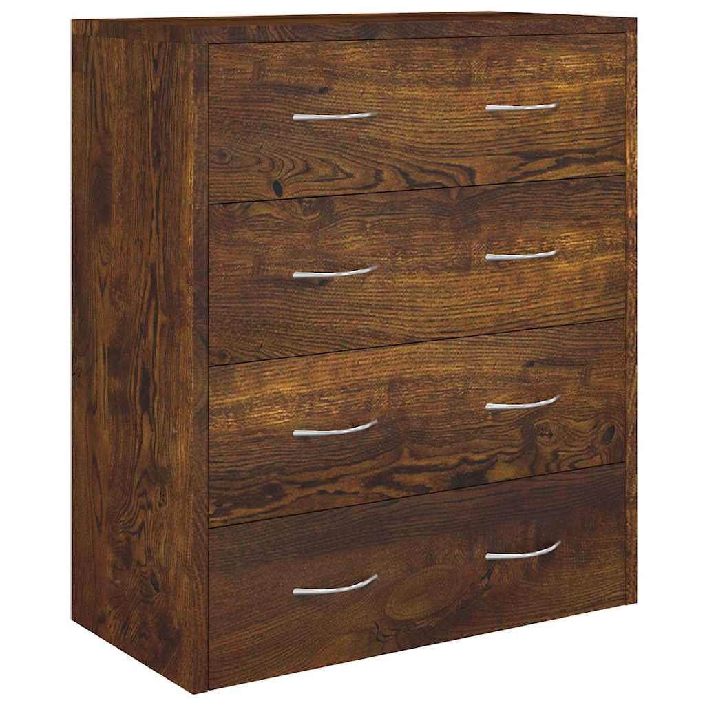 4 sahtliga kummut 60 x 30,5 x 71 cm, suitsutatud tamm