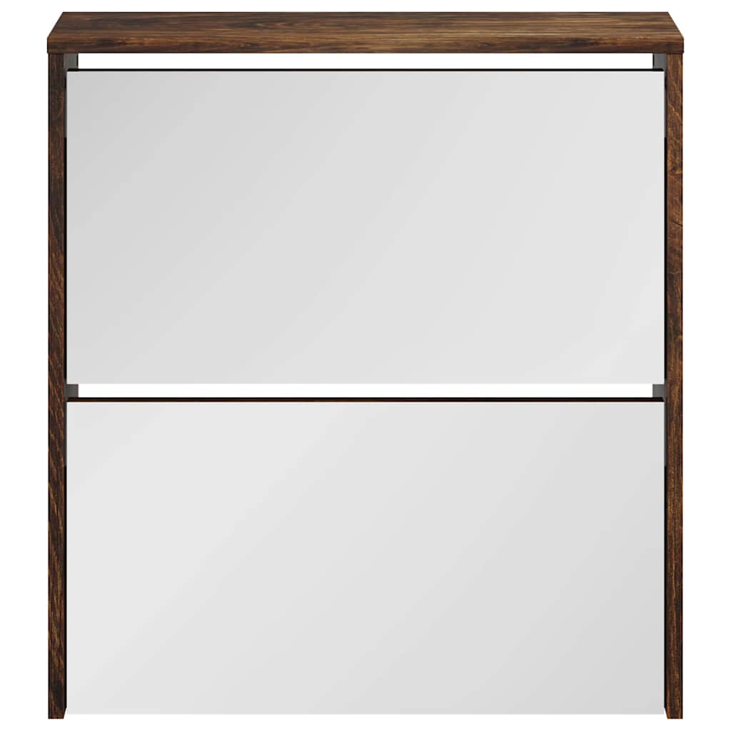 2 sahtliga kingakapp peegliga, suitsutatud tamm, 63x17x67 cm
