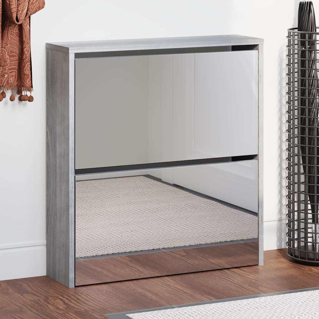 2 sahtliga kingakapp peegliga, hall Sonoma tamm, 63x17x67 cm