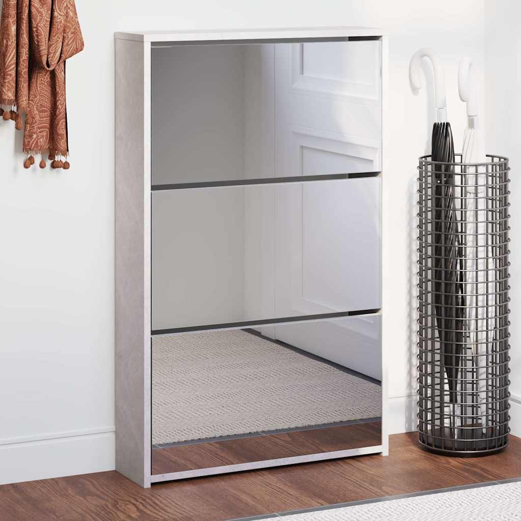 3 sahtliga kingakapp peegliga, betoonhall, 63x17x102,5 cm