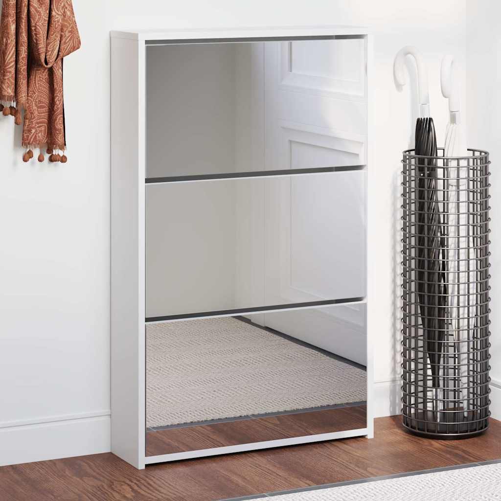 Kingakapp peegliga, 3-kihiline, kõrgläikega valge, 63 x 17 x 102,5 cm