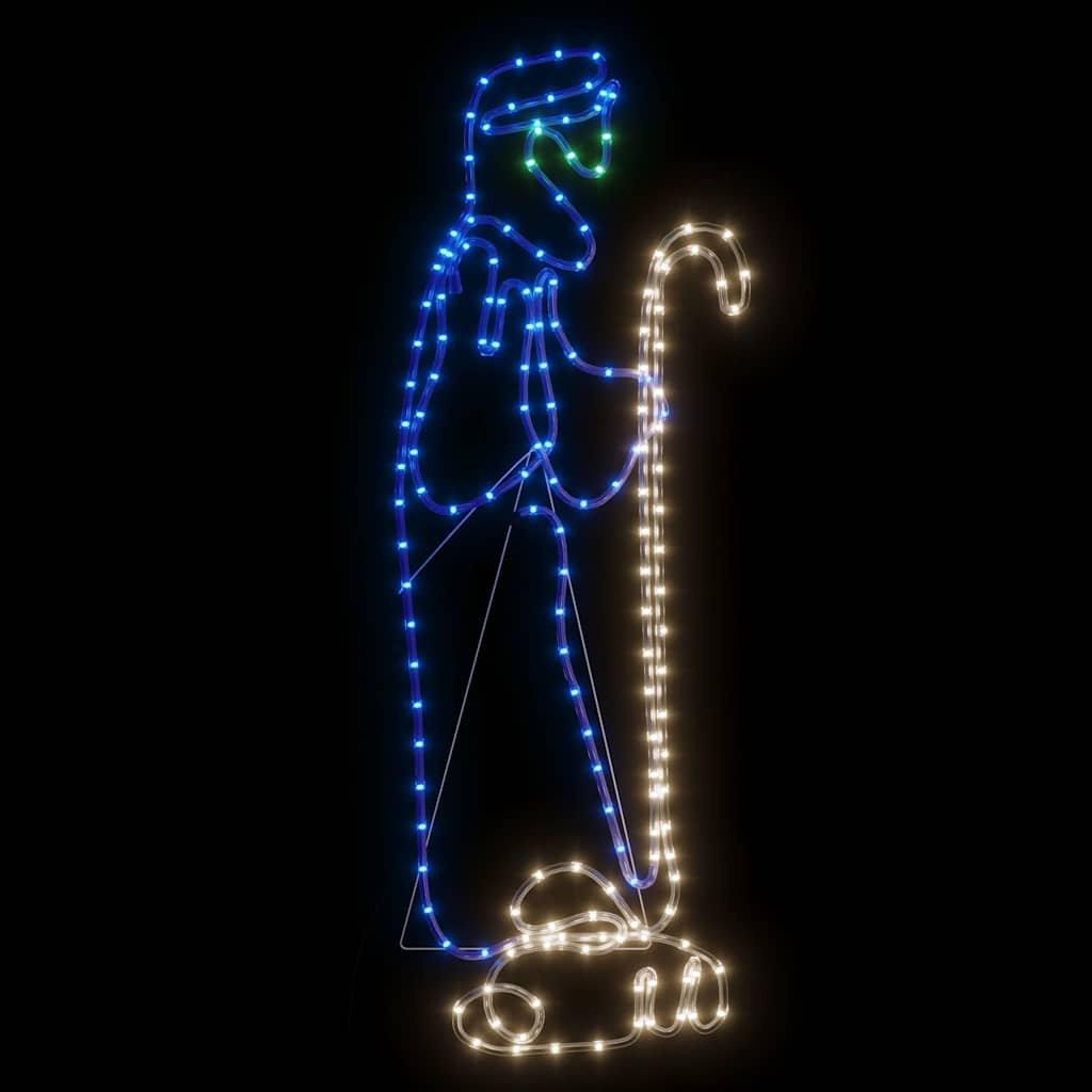 Jõulukarjase ja -lamba figuur 168 LED 102,5x35 cm