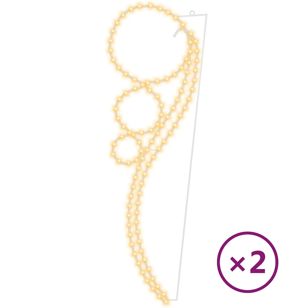 Ringikujuline alguskett, 2 tk, soe valge, 111,5x35x4,5 cm