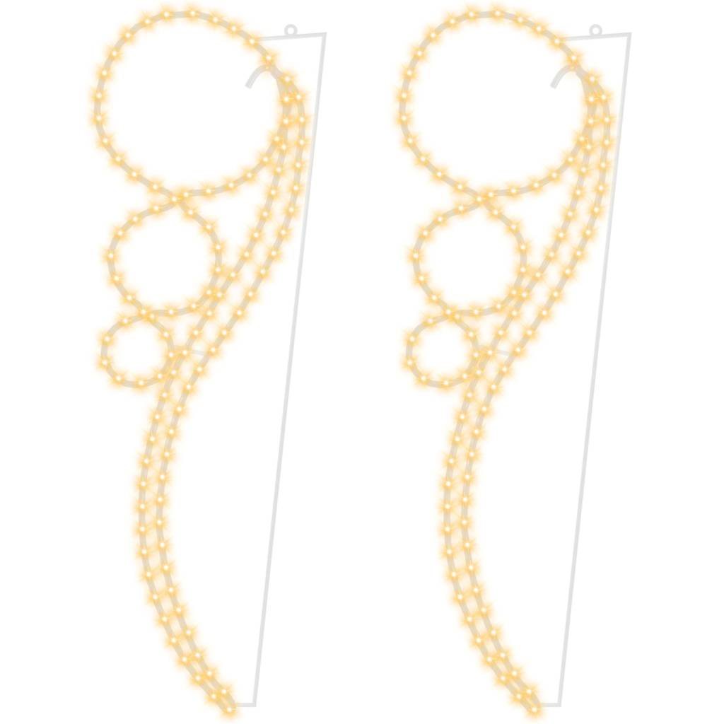 Ringikujuline alguskett, 2 tk, soe valge, 111,5x35x4,5 cm