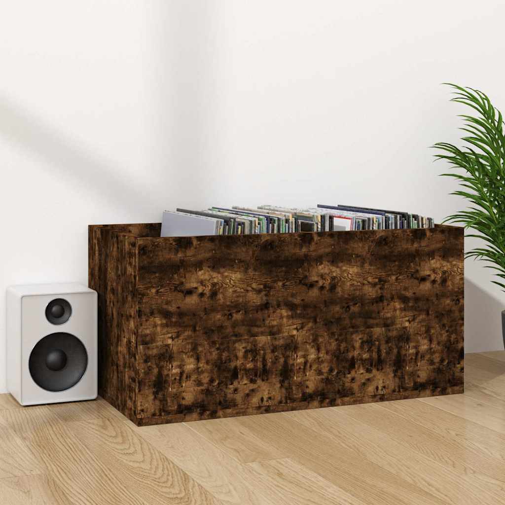 Vinüülplaatide kapp, suitsutatud tamm 71 x 34 x 36 cm tehispuit