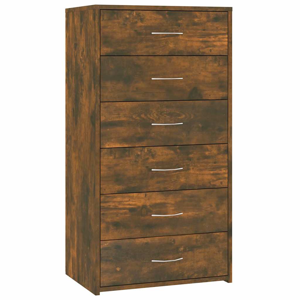 Puhvetkapp 6 sahtliga, suitsutatud tamm, 50x34x96 cm, tehispuit