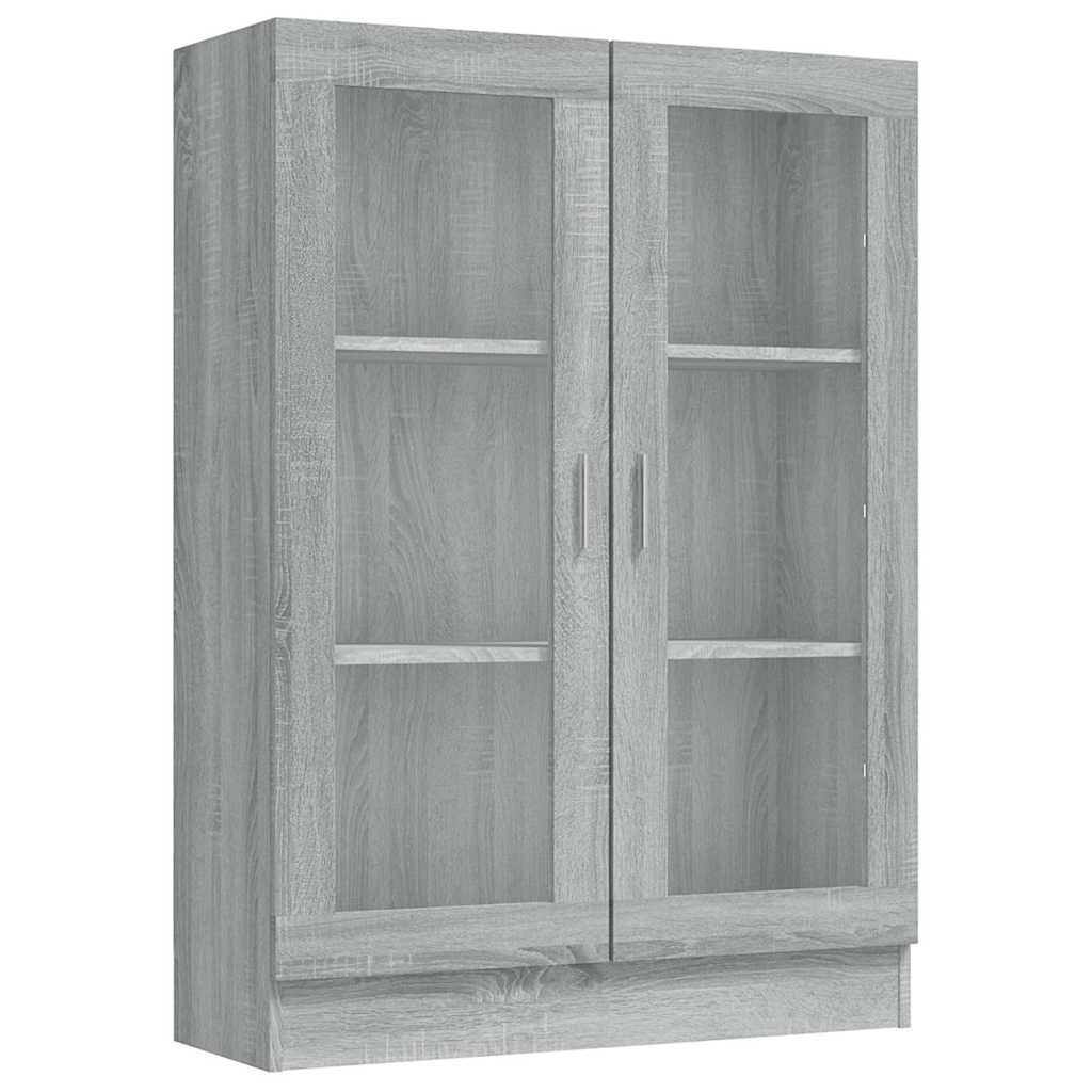 Vitriinkapp, hall Sonoma tamm, 82,5x30,5x115 cm, tehispuit