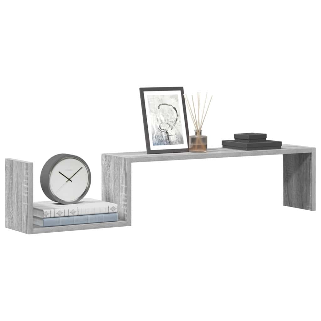 Seinariiulid 2 tk, hall Sonoma tamm, 100 x 15 x 20 cm
