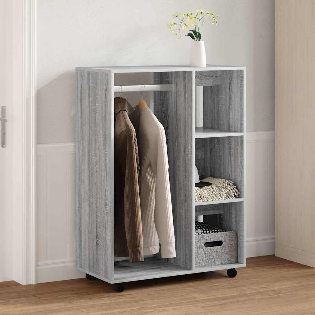 Riidekapp, hall Sonoma tamm, 80x40x110 cm, tehispuit