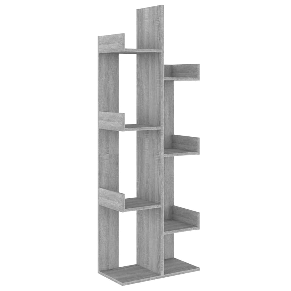 Raamatukapp, 48 x 25,5 x 140 cm, hall Sonoma tamm, tehispuit