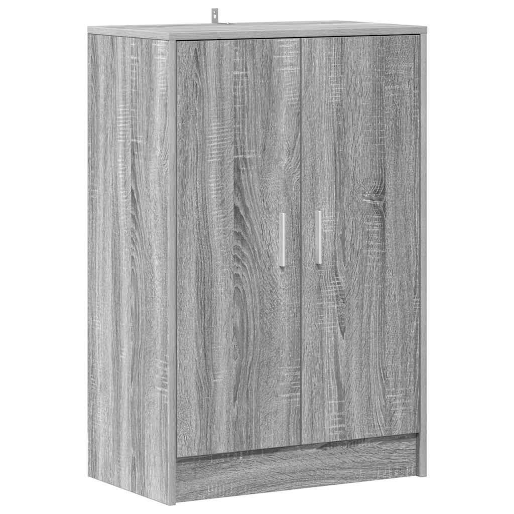 Jalatsikapp, hall Sonoma tamm, 60x35x92 cm, tehispuit