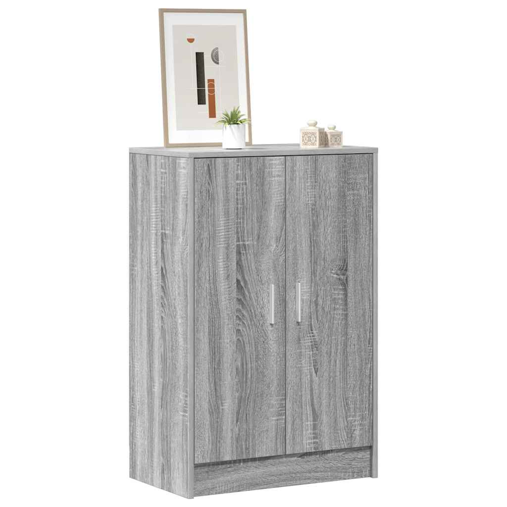 Jalatsikapp, hall Sonoma tamm, 60x35x92 cm, tehispuit