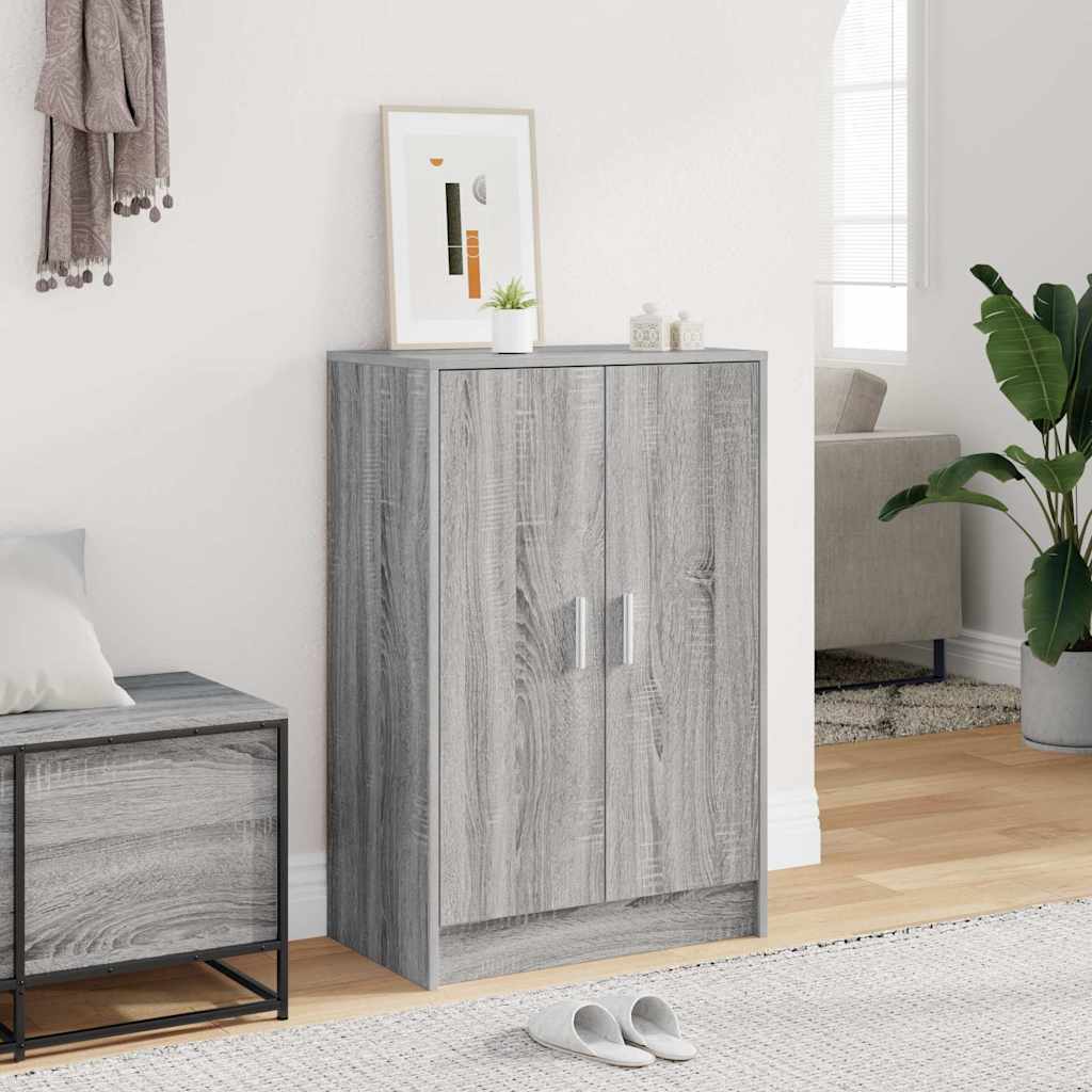 Jalatsikapp, hall Sonoma tamm, 60x35x92 cm, tehispuit