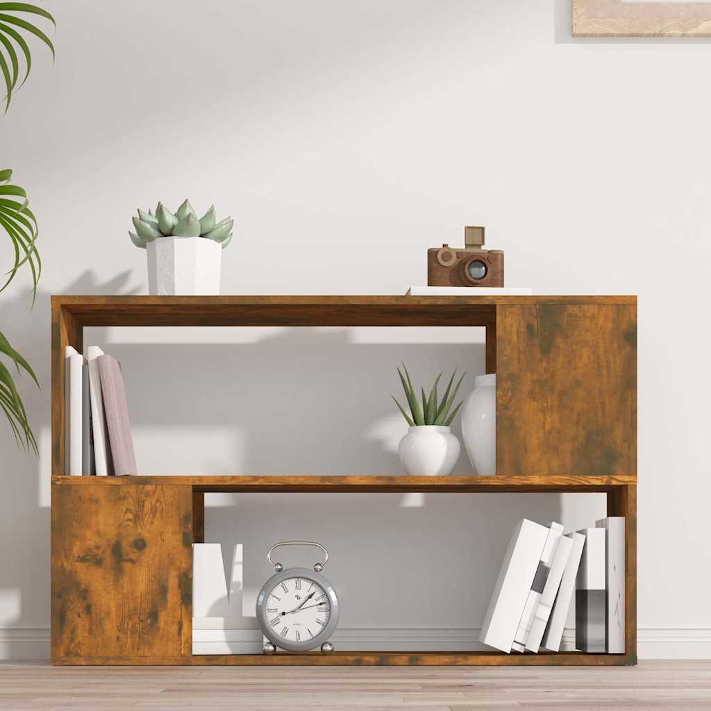 Raamatukapp, suitsutatud tamm, 100 x 24 x 63 cm, tehispuit