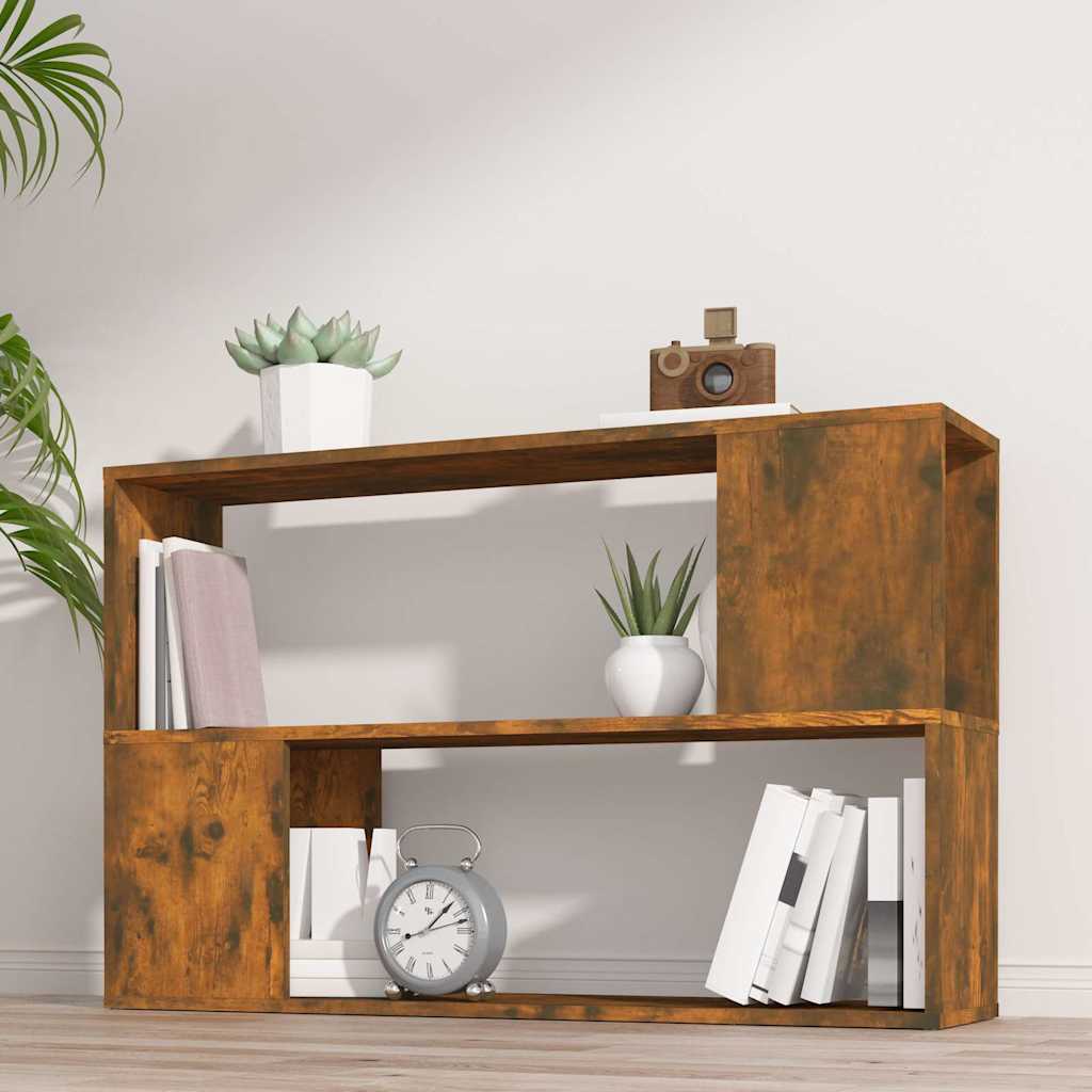 Raamatukapp, suitsutatud tamm, 100 x 24 x 63 cm, tehispuit