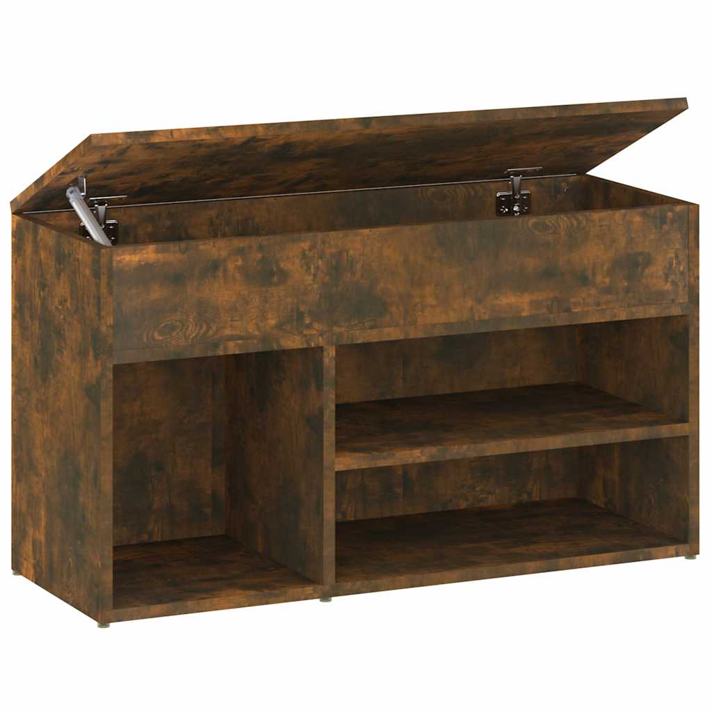 Jalatsipink, suitsutatud tamm, 80 x 30 x 45 cm, tehispuit