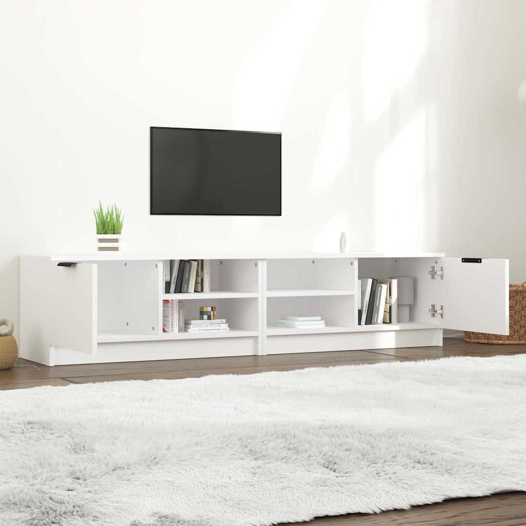 Telerikapid 2 tk, valge, 80x35x36,5 cm, tehispuit