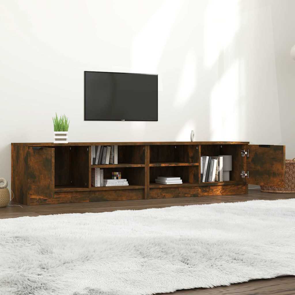Teleri seinakapid 2 tk, suitsutatud tamm, 80x35x36,5 cm