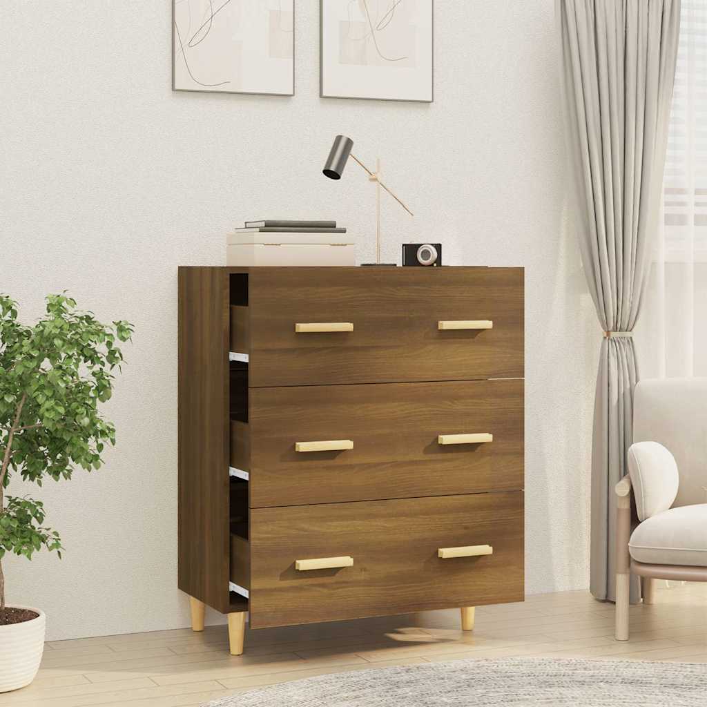 Puhvetkapp, pruun tamm, 70 x 34 x 90 cm tehispuit
