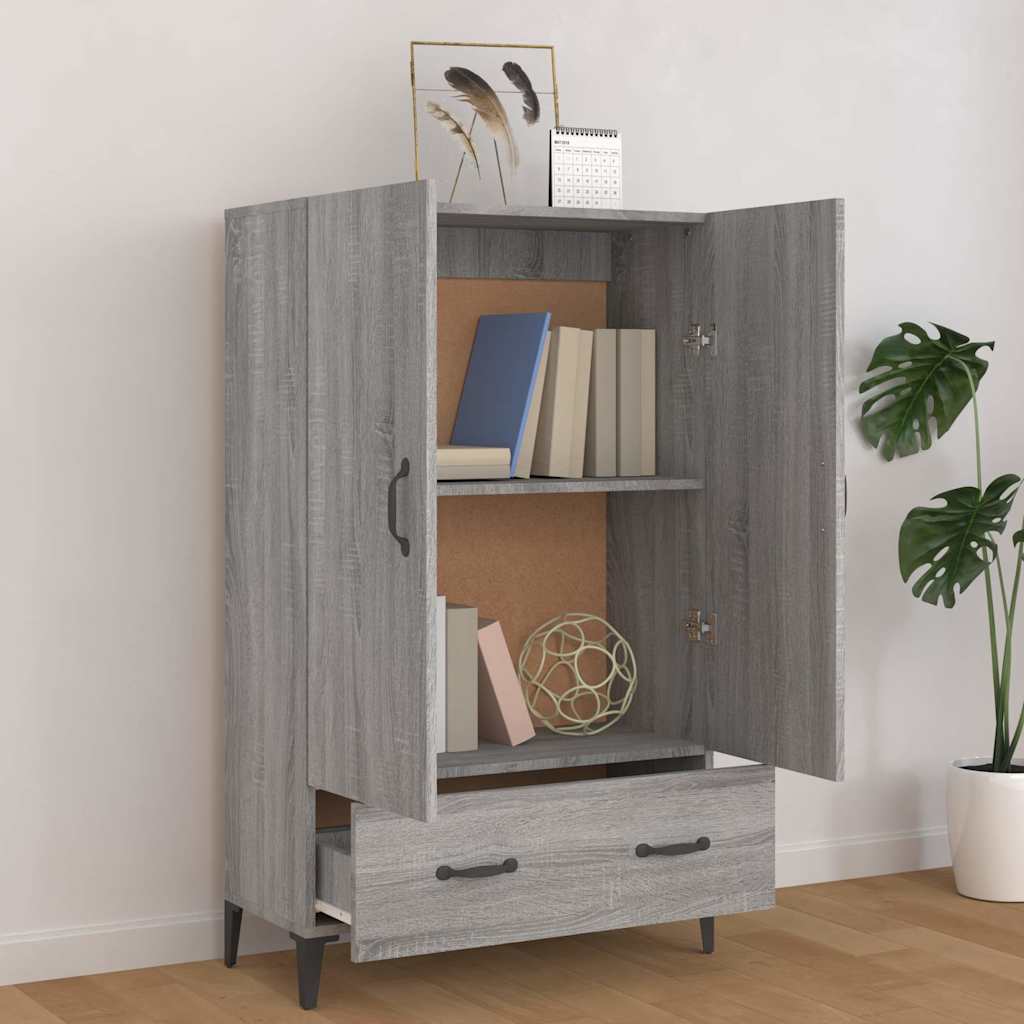 Kõrge kapp, hall Sonoma tamm, 70 x 31 x 115 cm, tehispuit