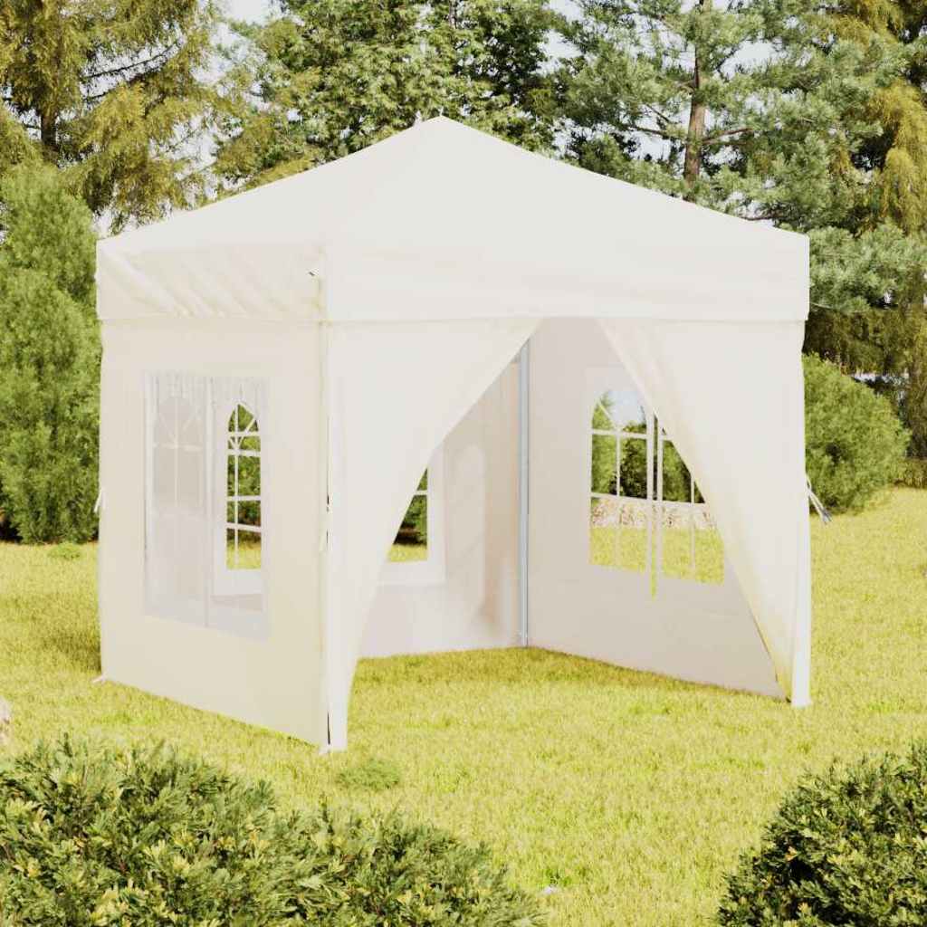 Kokkupandav peotelk seintega, kreemjas, 2 x 2 m