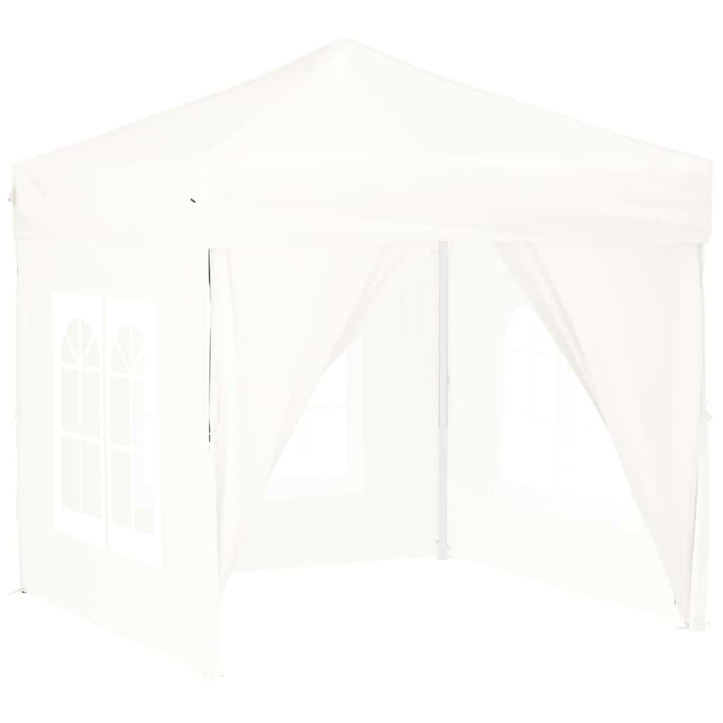 Kokkupandav peotelk seintega, valge, 2 x 2 m