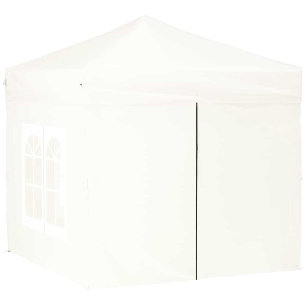 Kokkupandav peotelk seintega, valge, 2 x 2 m