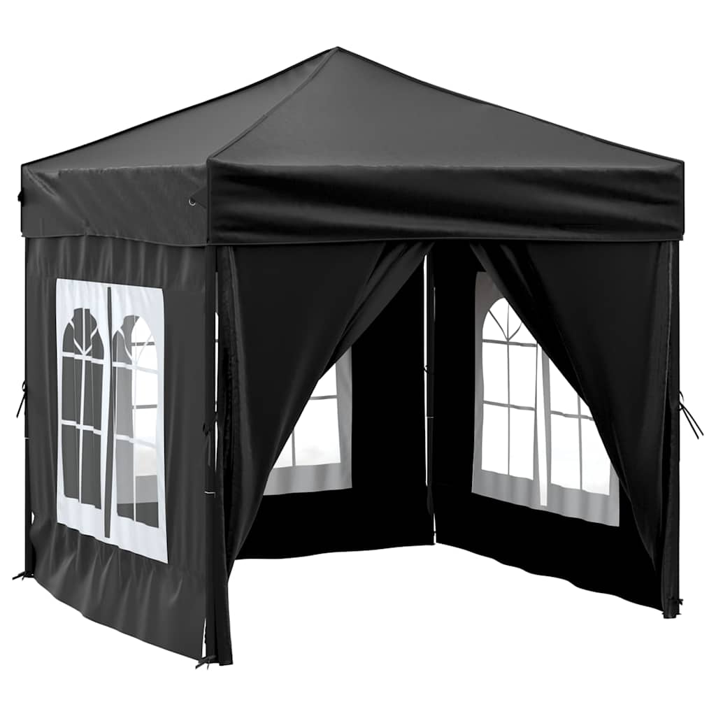 Kokkupandav peotelk seintega, must, 2 x 2 m