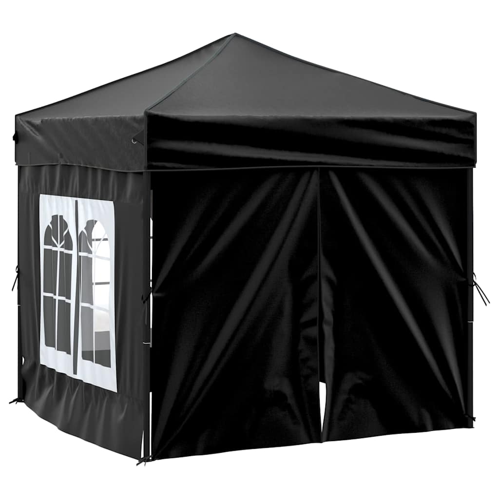 Kokkupandav peotelk seintega, must, 2 x 2 m