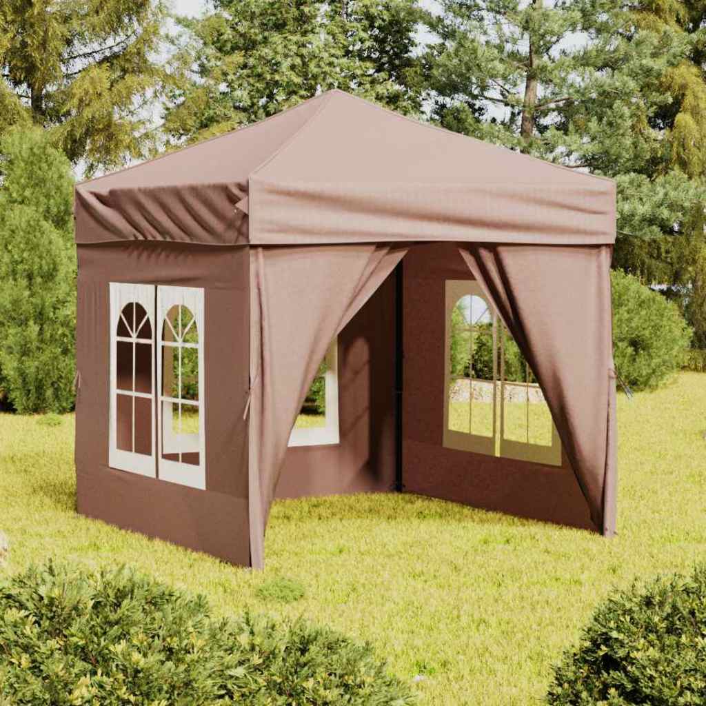 Kokkupandav peotelk seintega, pruunikashall, 2 x 2 m